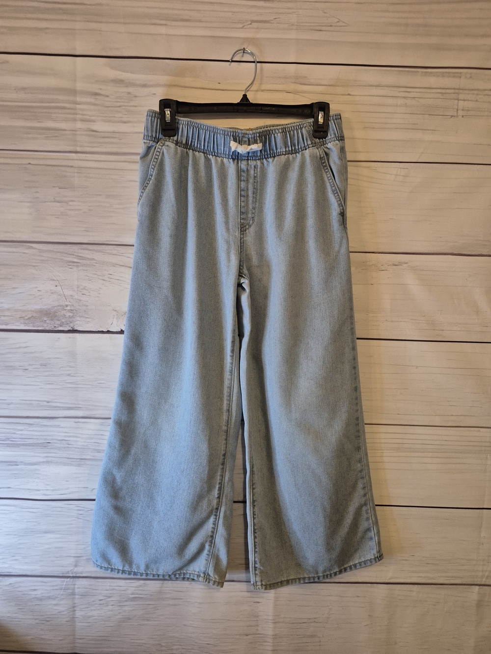 Old Navy Super Soft Light Blue Girls Wide-Leg Jeans L (10/12) Plus